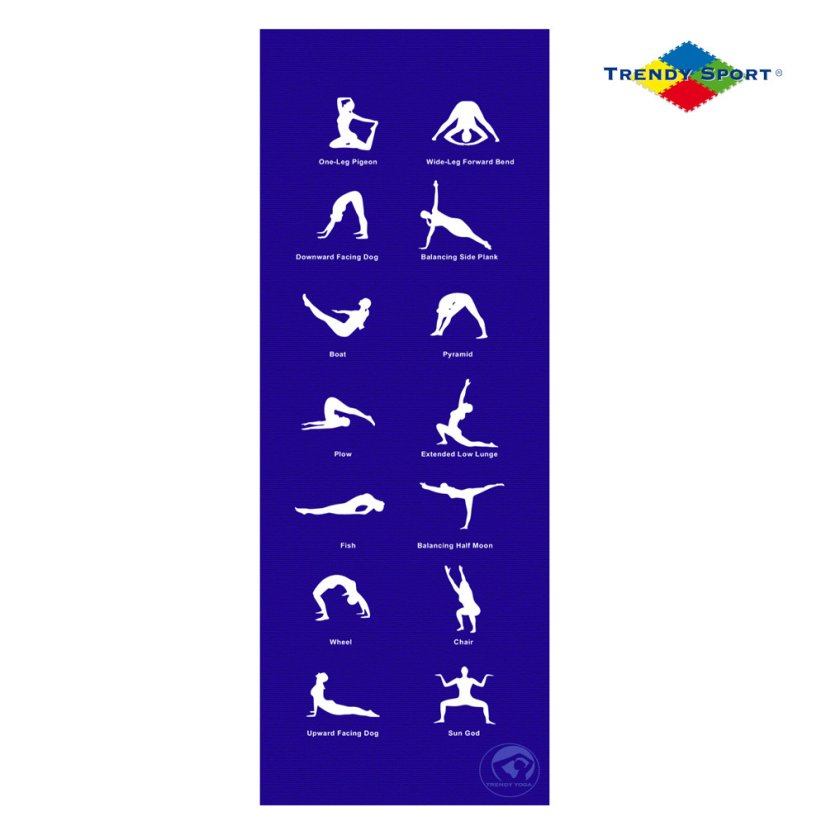 Podložka na jógu TRENDY JogaMat HOME 180 x 60 x 0,5 cm, modrá