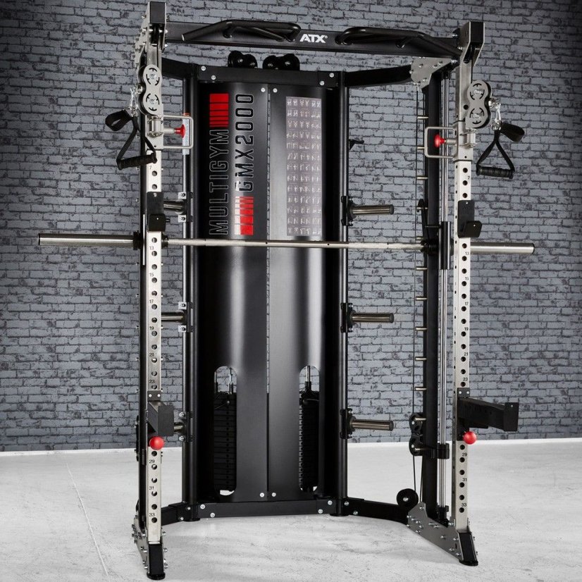 Multifunkční posilovací stroj ATX LINE MULTI GYM GMX-2000, cihličkové závaží 2 x 90 kg