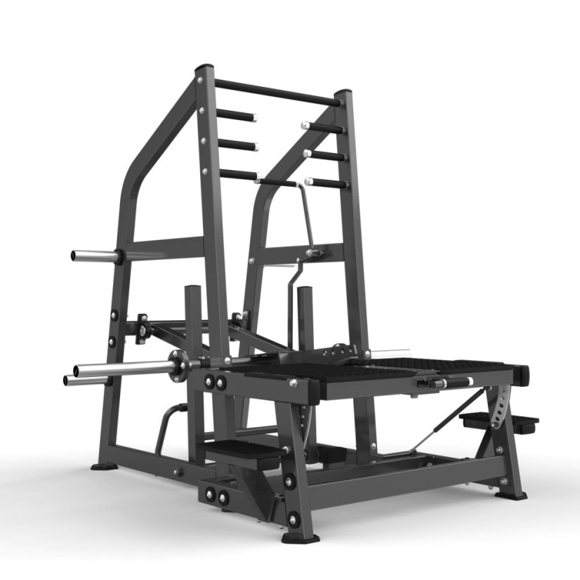 REALLEADER; Belt Squat posilovací stroj na dřepy s pásem BLACK/BLACK