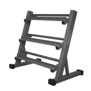 Pogumované jednoruční činky PROIRON 3 - 24 kg (9 párů + stojan Long)