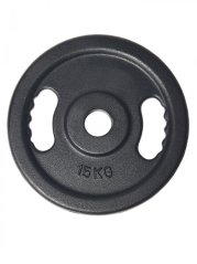 HANTELSCHEIBEN GUSS - 15 MM - SCHWARZ
