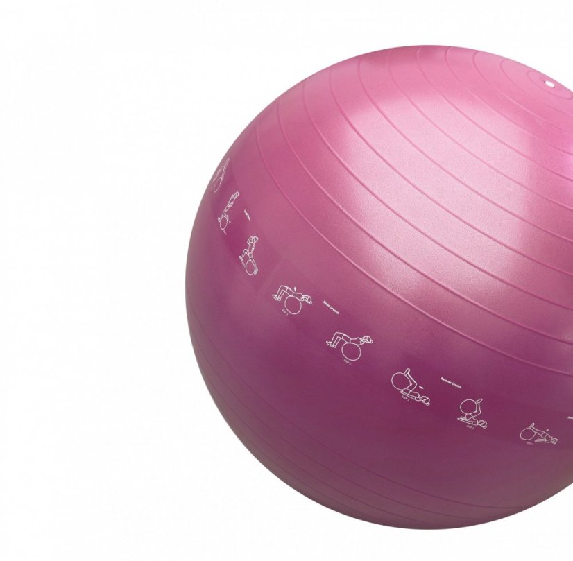 PROIRON Printed Yoga Ball - 55 cm, ROSE RED