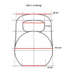 Kettlebell urethanový IRONLIFE 28 kg, ORANŽOVÝ