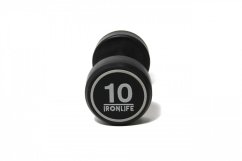 Pogumovaná jednoručná činka IRONLIFE 10 kg