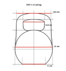 Urethane kettlebell IRONLIFE 32 kg
