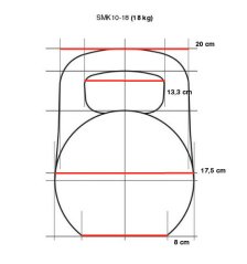 Urethane kettlebell IRONLIFE 18 kg