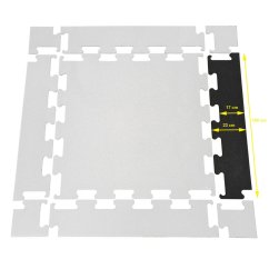 Náběh k podlaze EWMAT tl. 15 mm, zkosená strana, BLACK