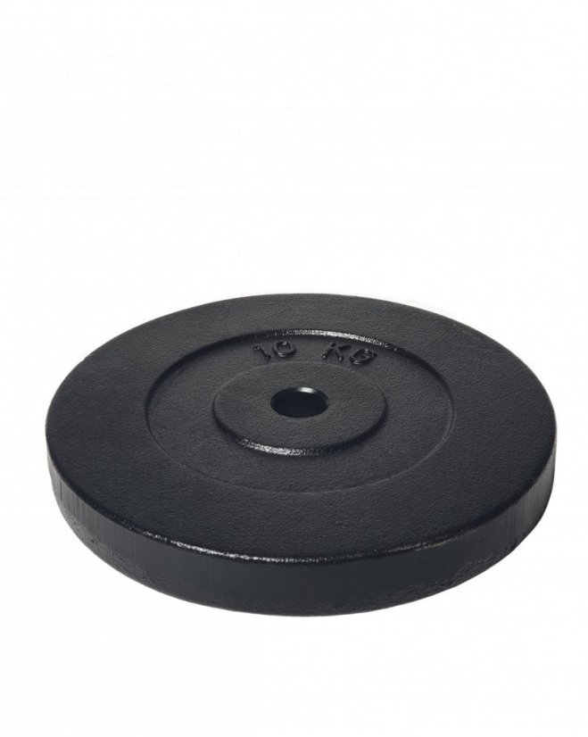 Činka s liatinovým kotúčom ARSENAL 10 kg, otvor 26 mm, ČIERNA