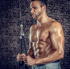 Lanový úchop na triceps ATX G-2019, čierny