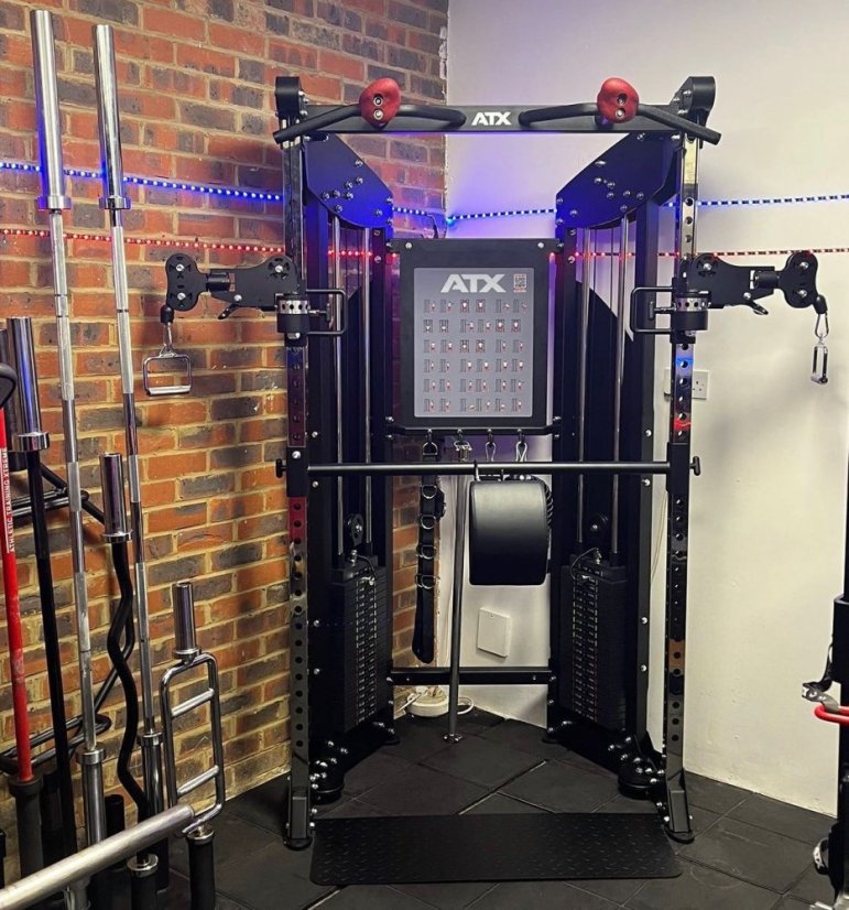 Multifunkční posilovací stroj ATX LINE Dual Pulley FTO-⁠600, cihličkové závaží 2 x 90 kg