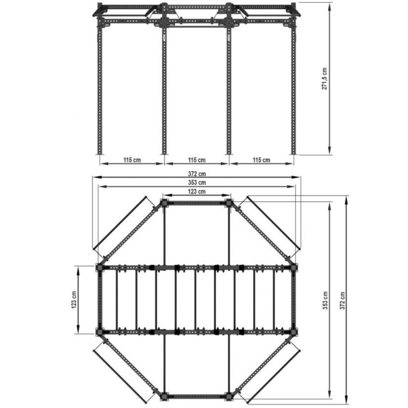 Posilovací konstrukce ATX LINE OCTAGON RIG 4.0 - LADDER