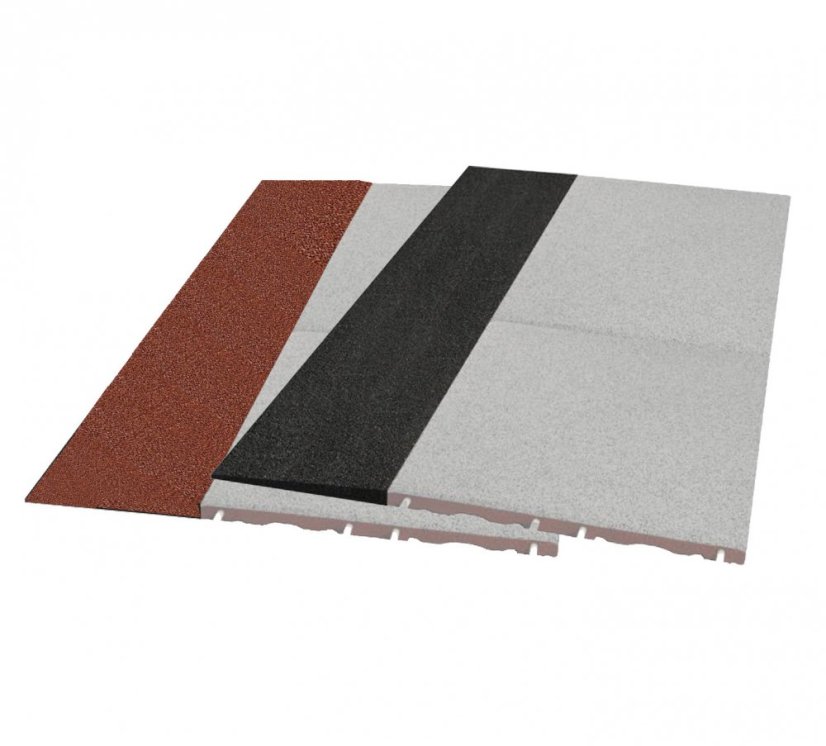 Rovný koncový profil SPORTEC 100 x 25 cm, 4,7 kg - Varianta: Koncový profil 1000 x 250 mm, černá