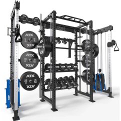 Posilovací konstrukce ATX® Cable Cross Rack s protisměrnými kladkami, 2 × 90 kg závaží, výška 220 cm