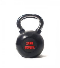 Kettlebell IRONLIFE 24 kg, pogumovaný