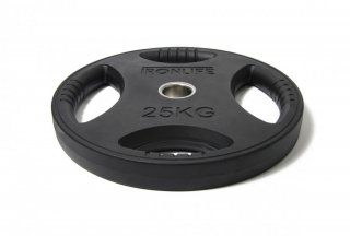 Olympic disc IRONLIFE Premium Rubber 25 kg, hole 50 mm, black