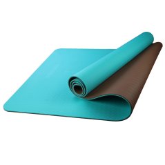 Podložka na jógu PROIRON TPE, 1830 x 660 x 6 mm, CYAN/BROWN