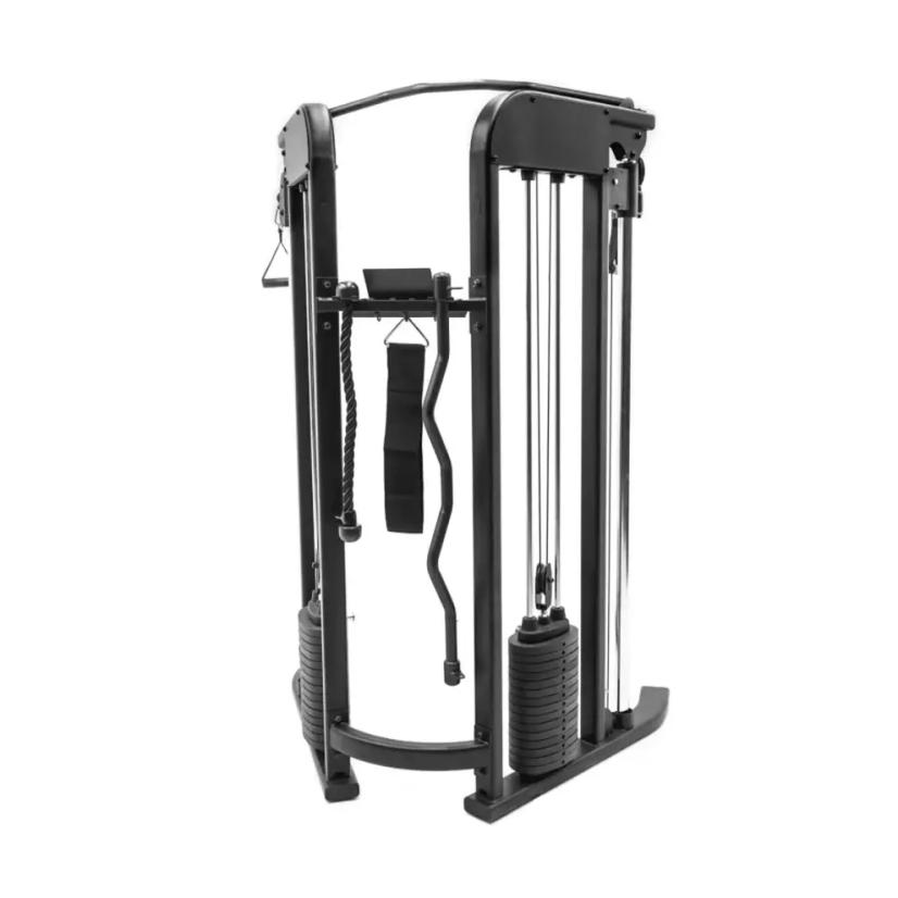 Multifunkčný posilňovací stroj INSPIRE; Functional Trainer, tehličkové závažie (2 x 75 kg)