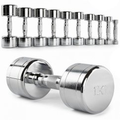 Set jednoručních činek chrom ATX 1 - 10 kg