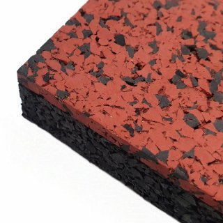 Športová podlaha GELMAT puzzle MAT, 10 mm, 80 % EPDM, červená