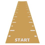 Sprint Track; Heavy Start & Finish, značky po 1bm, tl. 13 mm, žlutá, 1 m²