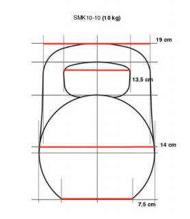 Urethanový kettlebell IRONLIFE 10 kg