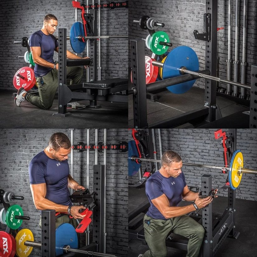 Silový lavicový lis ATX LINE s bezpečnostnými zarážkami