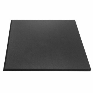 Rubber platform 100 x 100 cm, thickness 30 mm, BLACK MAT, (one side bevelled)