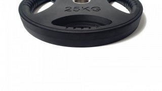 Olympijský kotúč IRONLIFE Premium Rubber 25 kg, otvor 50 mm, čierny