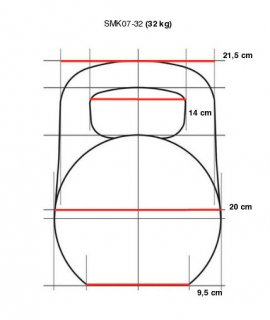 Cast iron kettlebell IRONLIFE 32 kg