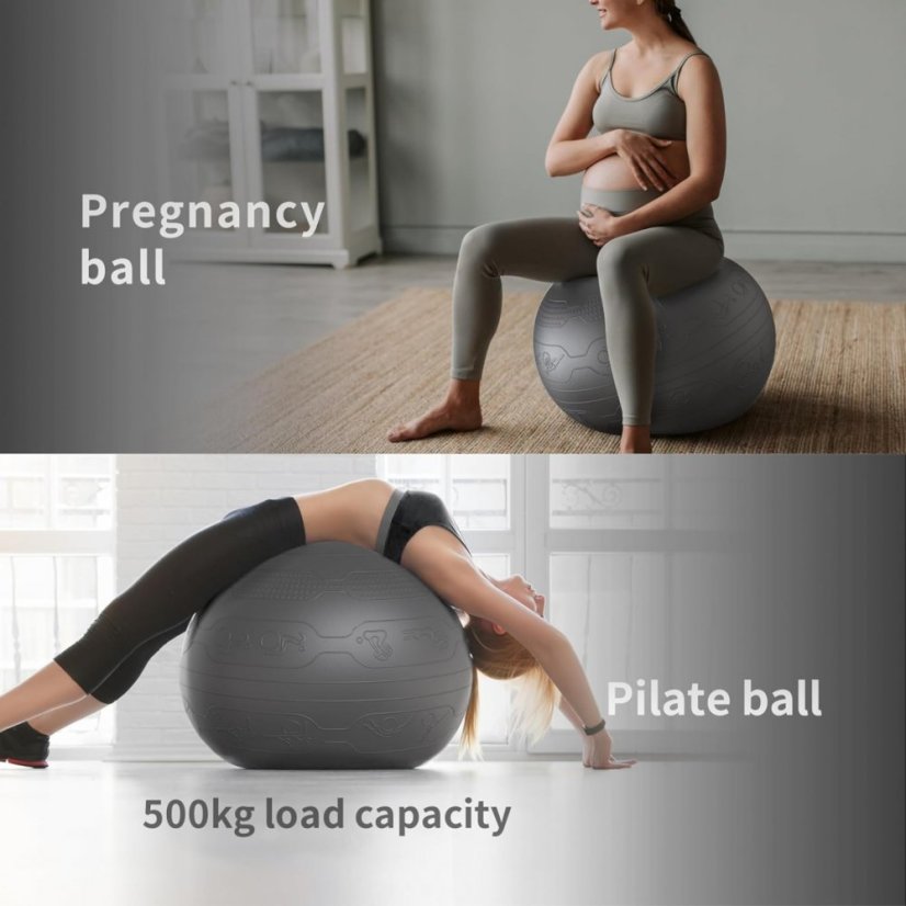 PROIRON Yoga Ball Embos - 65 cm, black