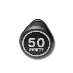 Jednoruční činka pogumovaná IRONLIFE 50 kg