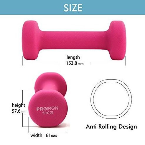 wysokiej jakości hantle - wymiary 