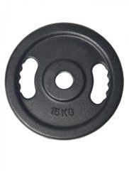 HANTELSCHEIBEN GUSS - 15 MM - SCHWARZ