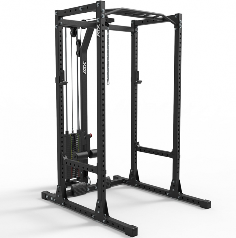 Power Rack 650 ATX s horní/spodní kladkou a cihličkami 115 kg, výška 216 cm