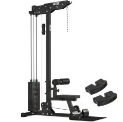 Kombinovaná horní/spodní kladka ATX LINE, cihličkové závaží 115 kg + přídavné závaží