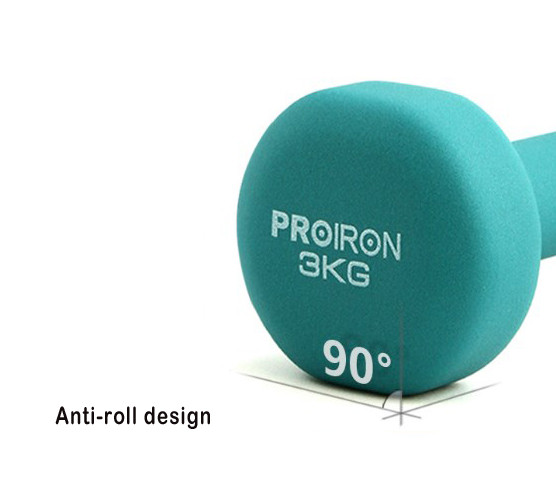 Jednoruční činky PROIRON Neoprene Dumbell 2 x 5 kg - GRAY