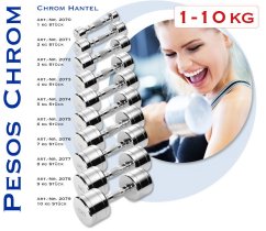 TRENDY sada jednoručke chrom 1-10 kg
