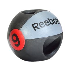 Lopta Medicinball REEBOK 9 kg s dvojitým úchopom - s rukoväťami