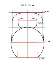 Urethane kettlebell IRONLIFE 10 kg