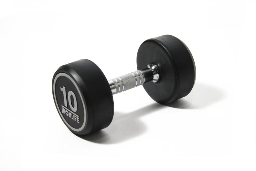 Pogumovaná jednoručná činka IRONLIFE 10 kg