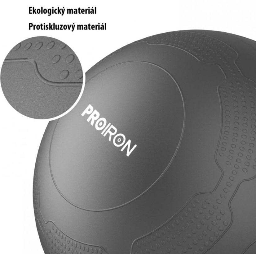 PROIRON Yoga Ball Embos - 65 cm, black