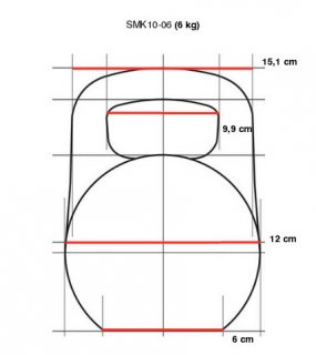 Urethanový kettlebell IRONLIFE 6 kg