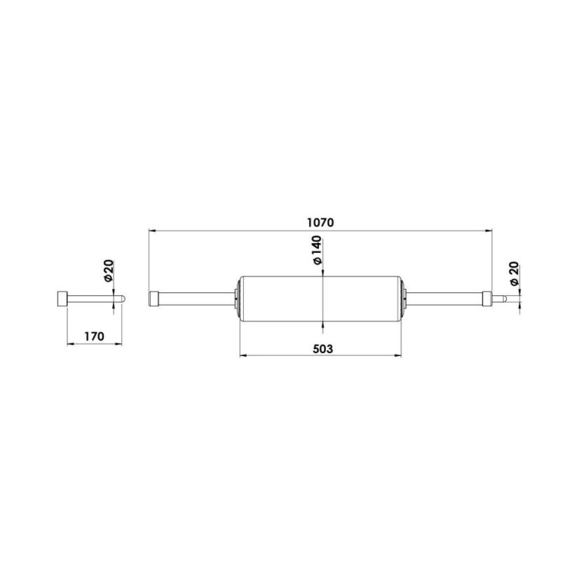 Nosný válec do stojanu ATX LINE Foam Rack Support / Rack Rolle