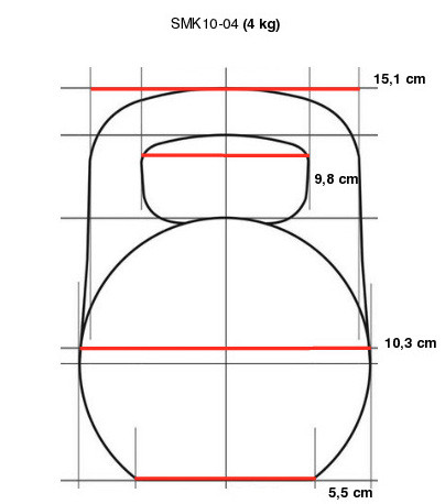 Uretánová činka IRONLIFE 4 kg