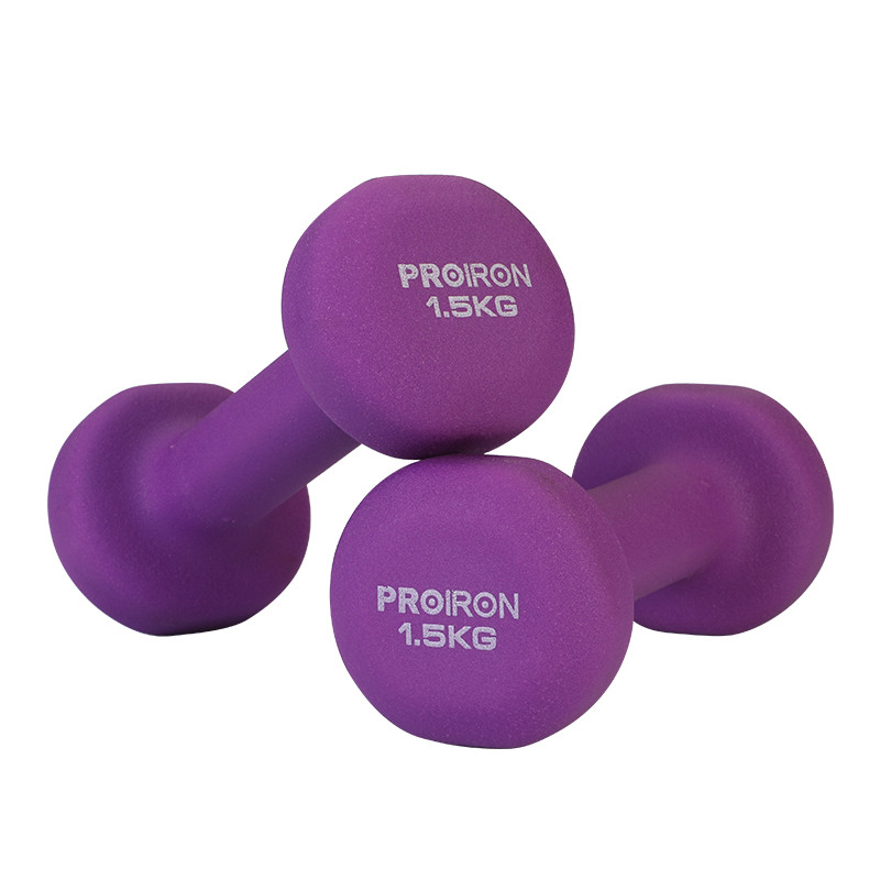 Jednoruční činky PROIRON Neoprene Dumbbell 2 x 1,5 kg - PURPLE