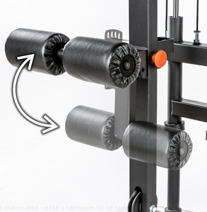 Power Rack 650 ATX LINE s hornou kladkou, výška 216 cm