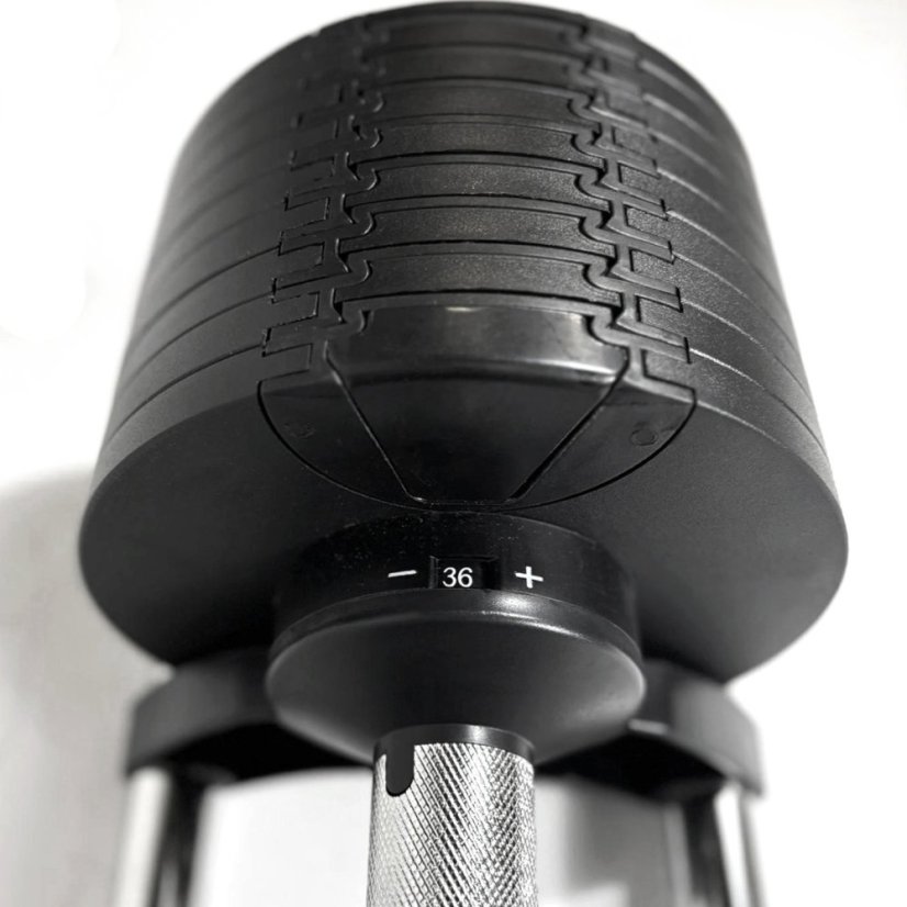 Adjustable dumbbells IRONLIFE 2 - 32 kg, BLACK, pair