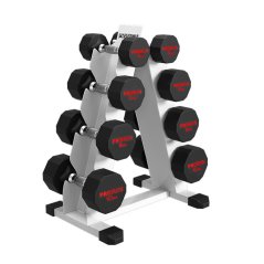 PROIRON pogumovaná sada činiek 3 - 10 kg (4 páry činiek + stojan)