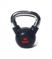 Kettlebell IRONLIFE 4 kg, rubberized