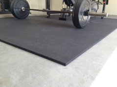 SPORTEC; Weight machine mat 1,5x1 m black, 6 mm thick